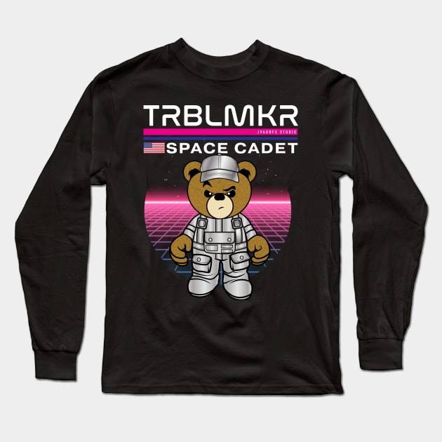 space teddy bear tee Long Sleeve T-Shirt by janvimar